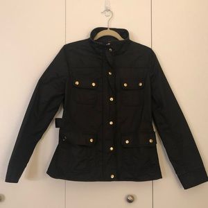 J-Crew Black Field Coat “Barbour Style”